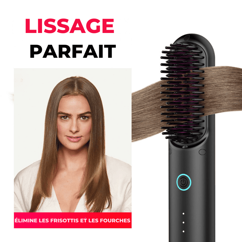 Brosse Lissante Lure Hair 5 en 1 Sans Fil - Cheveux lisses et sans frisottis en quelques secondes