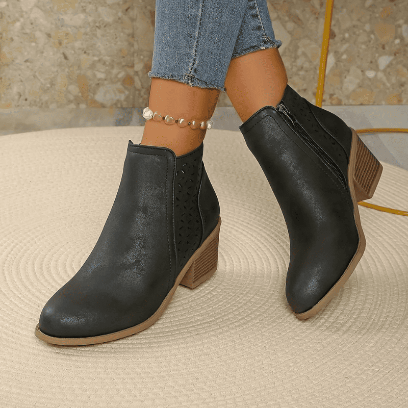 Botte orthopédique en cuir pour femme – Soulagement à chaque pas