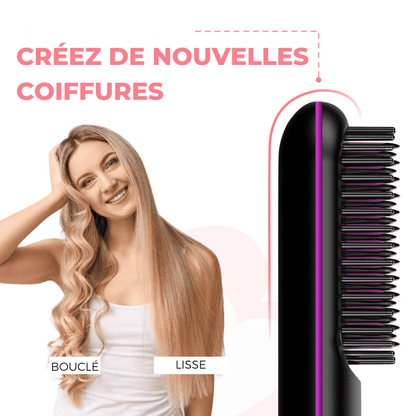 Brosse Lissante Lure Hair 5 en 1 Sans Fil - Cheveux lisses et sans frisottis en quelques secondes