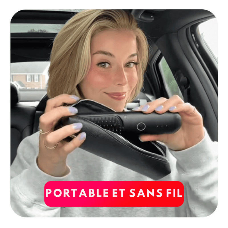Brosse Lissante Lure Hair 5 en 1 Sans Fil - Cheveux lisses et sans frisottis en quelques secondes