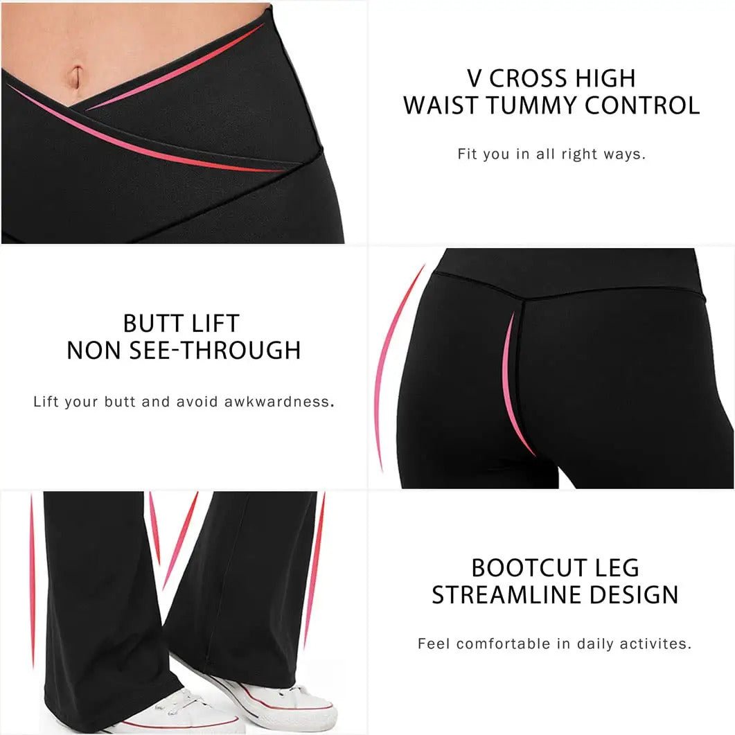 Leggings Yoga Flare Cross Waist FlexiSculpt