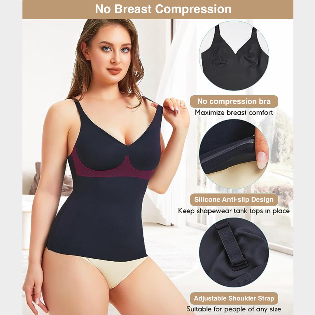 Débardeur Sculptant à Encolure en V