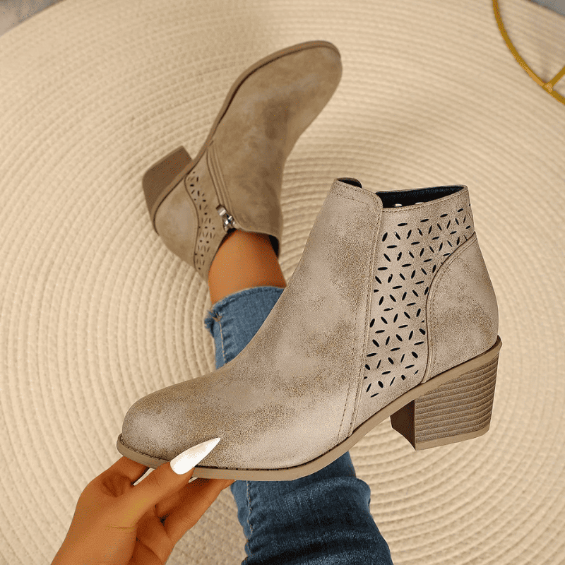 Botte orthopédique en cuir pour femme – Soulagement à chaque pas