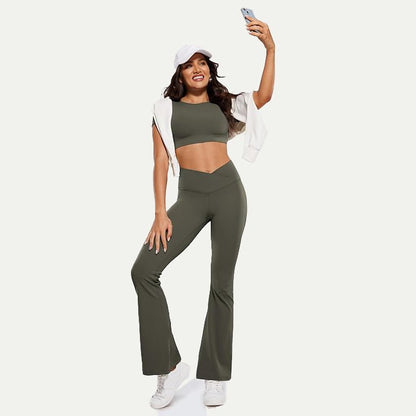 Leggings Yoga Flare Cross Waist FlexiSculpt