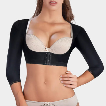Soutien-gorge à Compression avec Manches et Fermeture Frontale
