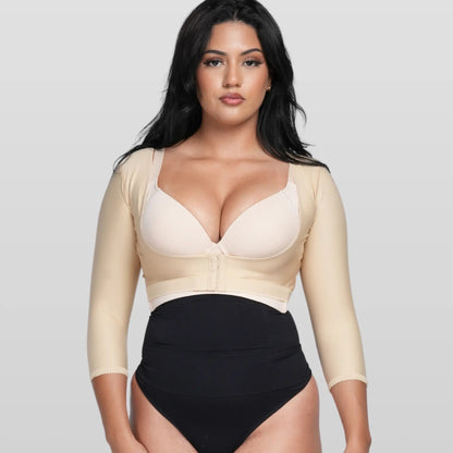 Soutien-gorge à Compression avec Manches et Fermeture Frontale
